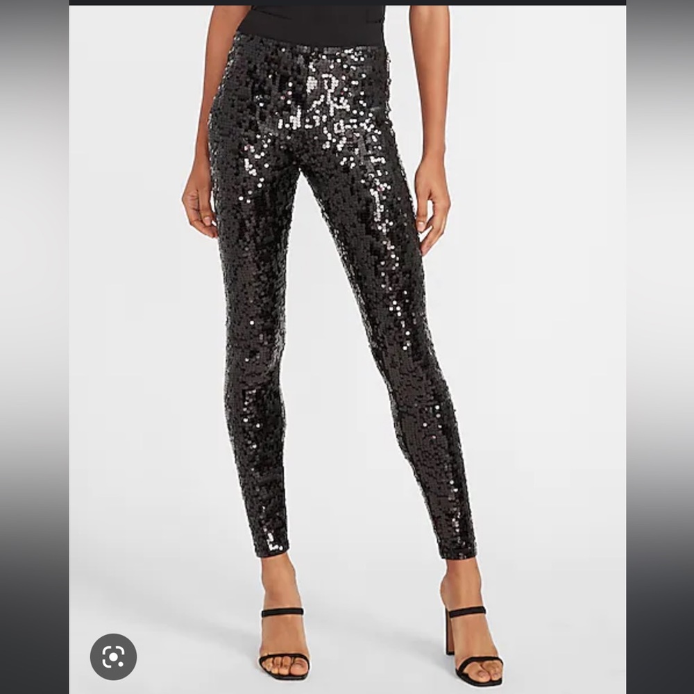 NWOT Express High-Waisted Sequin Leggings
